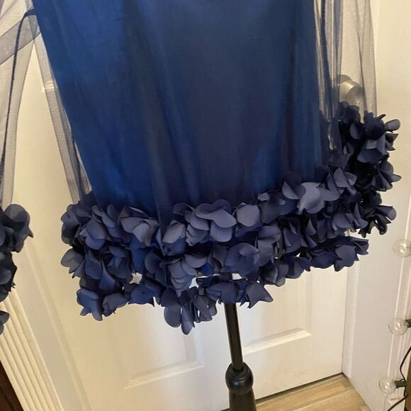 Hesperus deep blue petal blouse, L - Picture 3 of 13